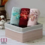 دستی متوسط کتان کادویی جعبه ای